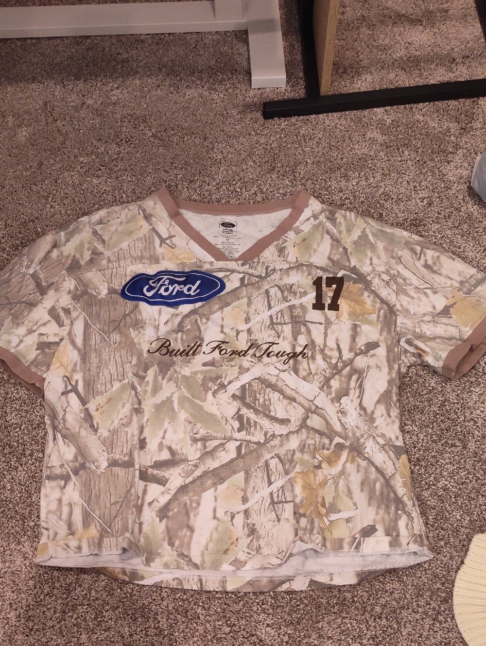 Must Bundle: Camo Short-Sleeve V-Neck Womens Top with Ford Patch